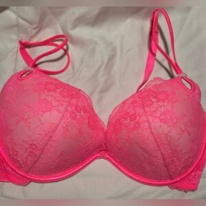 Pink Lace Underwire Bra